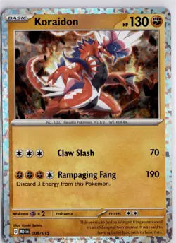 McDonald's Pokemon TCG 2025 Koraidon Holo Card 008/015 Trading Card TCG - Image 3