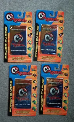 4 Packs, 2001 RUMBLE ROBOTS POWER CARDS BOOSTER PACK, NEW SEALED, 11 cards ea. - Image 1