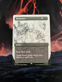 Harmonize (#7015) - Extended Art Rare Sketch Version Spider-Man SLD NM MTG - Image 1