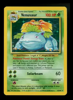 #2 Venusaur 15/102 Base Set 1999 Holo Rare WOTC Pokemon Card TCG - Image 1