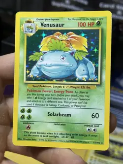 #2 Venusaur 15/102 Base Set 1999 Holo Rare WOTC Pokemon Card TCG - Image 3