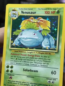 #2 Venusaur 15/102 Base Set 1999 Holo Rare WOTC Pokemon Card TCG - Image 5