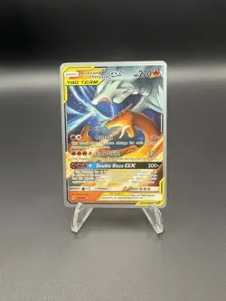 2019 POKEMON WORLD CHAMPIONSHIPS #20/214 RESHIRAM & CHARIZARD TAG TEAM GX MINT! - Image 1