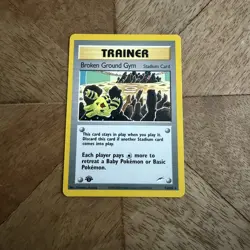 1st Edition Pokemon TCG Trainer Broken Ground Gym Neo Destiny 92/105 - Image 1