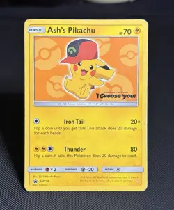 Pokemon TCG: Ash’s Pikachu SM110 - Black Star Promo - *HP* - Image 1