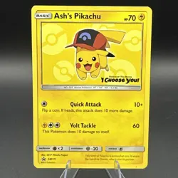 Ash's Pikachu - SM111 - SM Black Star Promo Pokemon SM Promos Lp-Mp - Image 1