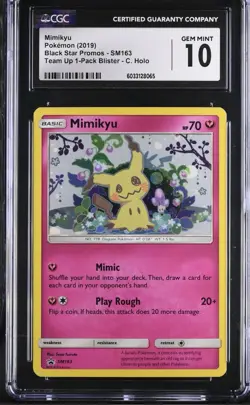 Pokemon TCG Mimikyu SM Black Star Promos SM163 Holo - Image 1