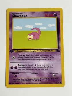 Slowpoke 55/62 Fossil Non-Holo Light Play Pokemon TCG! - Image 1