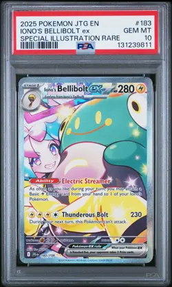 2025 POKEMON JTG EN-JOURNEY TOGETHER #183 IONO'S BELLIBOLT EX PSA 10 - Image 1