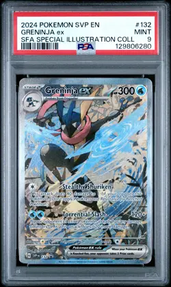 2024 POKEMON SVP EN-SV BLACK STAR PROMO #132 GRENINJA EX PSA 9 - Image 1