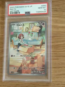 2023 POKEMON JAPANESE SV1S-SCARLET EX ART RARE #083 RALTS PSA 10 - Image 1