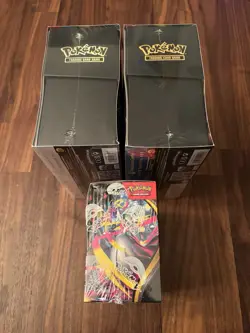Pokemon Center Mega Evolutions ETB Set And Enhanced Booster Box 1 ETB Corner Rip - Image 2