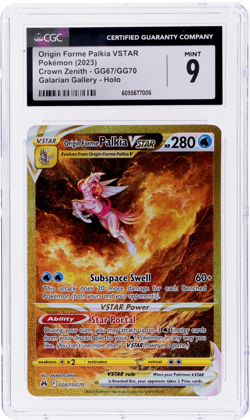 2023 Pokemon Sword and Shield Crown Zenith Origin Forme Palkia Vstar CGC 9 - Image 1