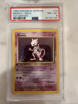 1999 Pokemon German MEWTU-HOLO 1st Edition #10 NM-MT 8 67701725 - Image 1
