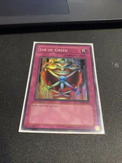 Yugioh Jar Of Greed LON-047 Super Rare 1st Ed *PICS* - Image 1