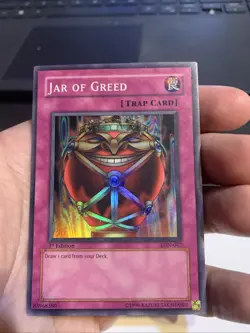 Yugioh Jar Of Greed LON-047 Super Rare 1st Ed *PICS* - Image 2