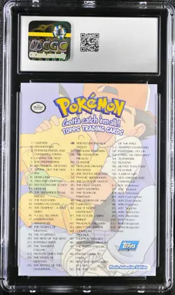 CGC 9 MINT Pokemon Topps Checklist First Print RAINBOW FOIL HOLO Card POP 8 psa - Image 3