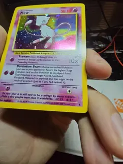 Pokemon Mew Card Holographic Rare Collectible - Image 5