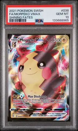 Pokemon Morpeko Vmax Shining Fates #038 Graded Card PSA 10 - Image 1