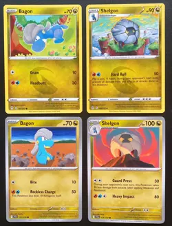 Pokemon Bagon & Shelgon Bundle - 4 Cards - Near Mint Condition - Image 1