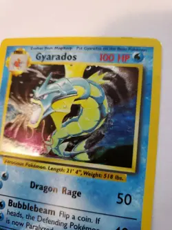 Gyarados Base Set Holo Pokemon Card Jungle Fossil - Image 3