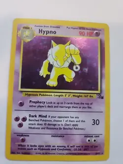 Hypno Holo Fossil Pokemon Card Base WOTC - Image 1