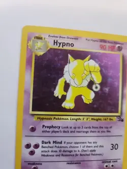 Hypno Holo Fossil Pokemon Card Base WOTC - Image 2