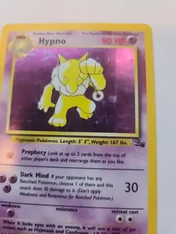 Hypno Holo Fossil Pokemon Card Base WOTC - Image 5