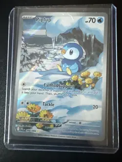 Piplup Illustration Rare 098/094 Pokemon Trading Card Game, Phantasmal Flames. - Image 1