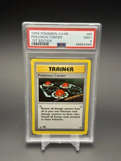 Pokemon Center trainer PSA 9 1st ed Base Shadowless Pokemon card 1999 WOTC - Image 1