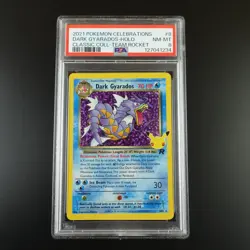 PSA 8 Dark Gyarados 8 Pokemon Celebrations Classic Collection Holo Graded Card - Image 1