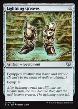 1x Lightning Greaves Moderate Play, English Commander 2015 MTG Magic - Image 1