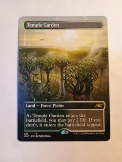 Temple Garden Borderless Unfinity 281 Mtg Magic The Gathering UNF NM - Image 1