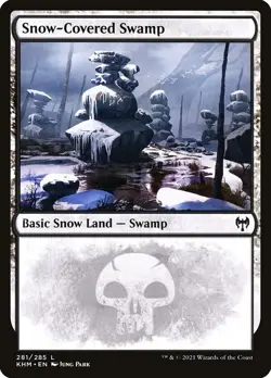 Snow-Covered Swamp #281 2x FOIL KHM MTG Kaldheim Common MINT basic snow land - Image 1