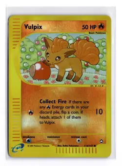 Pokemon TCG: Vulpix Aquapolis #116/147 Reverse Holo LP Condition - Image 1