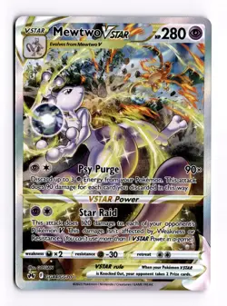 Pokemon Mewtwo VSTAR Crown Zenith Galarian Gallery Alternative Art #GG44 - Image 1