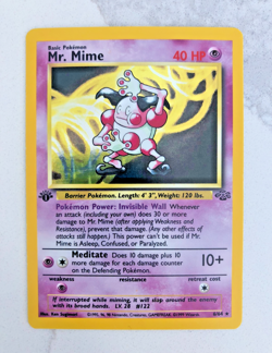 1999 Pokemon First Edition Mr. Mime 6/64 Jungle Holo ~NM~ - Image 1