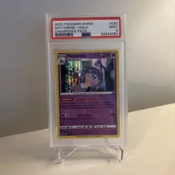 2020 POKEMON SWORD & SHIELD CHAMP'S PATH #020 HATTERENE-HOLO PSA 9 - Image 1