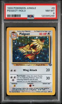 1999 POKEMON JUNGLE #8 PIDGEOT-HOLO PSA 8 - Image 1