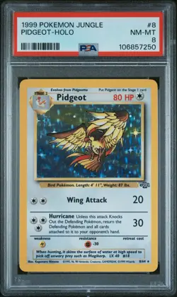 1999 POKEMON JUNGLE #8 PIDGEOT-HOLO PSA 8 - Image 1