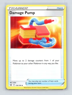 Pokemon TCG Damage Pump 156/196 SWSH11: Lost Origin Normal NM - Image 1
