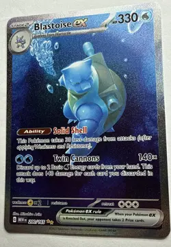 Blastoise ex 200/165 Special Illustration Rare 151 Pokemon Near Mint - Image 3