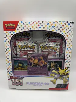 Pokemon TCG SV: Scarlet & Violet 151 Alakazam ex Collection Box Sealed 4 Packs - Image 1