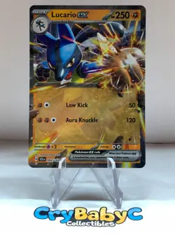 Pokemon Lucario ex 082/142 Stellar Crown Scarlet & Violet Double Rare - Image 1
