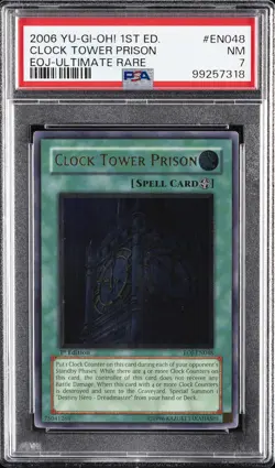 2006 YU-GI-OH! EOJ-ENEMY OF JUSTICE #EN048 CLOCK TOWER PRISON PSA 7 - Image 1