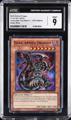 2010 YU-GI-OH! COLLECTORS TINS #EN016 DARK ARMED DRAGON CGC 9 - Image 1