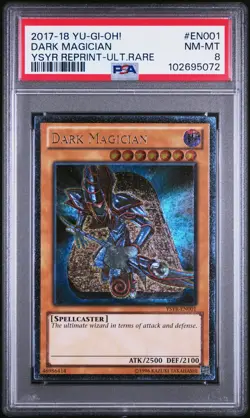 2017-2018 YU-GI-OH! STARTER DECK YUGI RELOADED REPRINT DARK MAGICIAN PSA 8 - Image 1