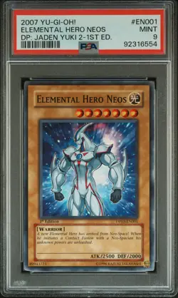 2007 YU-GI-OH! DUELIST PACK: JADEN YUKI 2 1ST ED ELEMENTAL HERO NEOS PSA 9 - Image 1