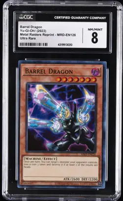 2023 YU-GI-OH! METAL RAIDERS 25TH ANV ED #EN126 BARREL DRAGON CGC 8 - Image 1