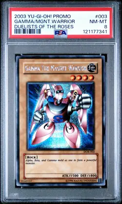 2003 YU-GI-OH! PROMO DUELISTS OF THE ROSES #003 GAMMA THE MAGNET WARRIOR PSA 8 - Image 1